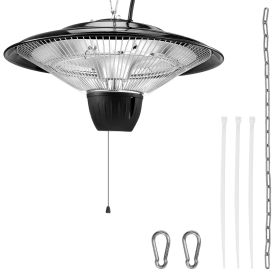 Hanging Patio Heater, 1500W Electric Space Infrared Heater, IP34 Protection with 23.6 inch Pull Cord & Adjustable Chain, for Porch,Patio,Dining R