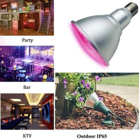 10W PAR30 RGB Colored LED Spotlight Outdoor, E27/E26 Color Changing Light Bulb, Waterproof Flood Light with Remote for Holiday Home Party Decor