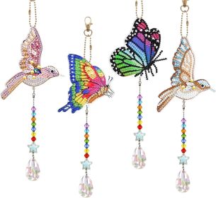 4 Pcs Diamond Art Painting Suncatchers