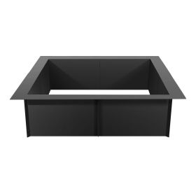 Fire Pit Ring, 42x42 in Outer/36x36 in Inner Diameter, 10inch Height Square Fire Pit Insert